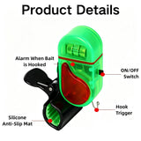 naxepantry 4Pcs Fishing Bite Alarm, Sensitive Electronic Fishing Alarms Indicator, Sound Bite Alert Bell with LED Lights