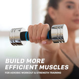 Hand Weight Set of 2 for Women 5lb Pair (3lb/4lb/5lb) Adjustable Dumbbells with Foam Handles Chrome Home Exercise Gym Workout (Standard-Finish 5lb×2) Northdeer