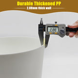 Ciao Stilista White Trash Can for Bedroom with Bamboo Lid, 2.4 Gallon Open Top Trash Can 2 Pack, Modern Aesthetic Garbage Can for Room Office Living Room, Small Bathroom Trash Bin Boho Style