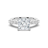 MSBLUE® Size 6.5 2ct Princess Cut Moissanite Engagement Ring