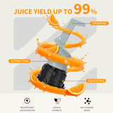 Juicer Machines, Cold Press Juicer with 6" Extra-Large Feed Chute, 400W Motor, High Juice Yield, Easy to Clean, Dishwasher Safe Parts, 3-in-1 for Juice, Nut Milk & Sorbet, Whole Fruits & Vegetables