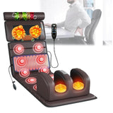 CNPSMYF [New Upgraded] Massage Mats, Full Body Massage Mat with Heat and Pulse Shiatsu Neck, Back Massager for Pain Relief Deep Tissue, Back Massage Pad with Lumbar Support Traction Device