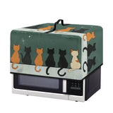 ZIATUBLES Microwave Oven Dust Cover Anti-Dust Countertop Microwave Protector Cover Cartoon Cat Print Heat Resistant Air Fryer Toster Oven Covers, L