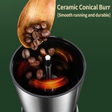BOMANSI BOMS Manual Coffee Grinder - 8 Adjustable Coarseness Settings, Hand Crank Coffee Mill, Large Capacity, Portable Hand Coffee Grinder