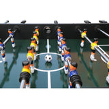 54-inch Soccer Table with American Sporty Design, Foosball Football Game Table for Kids Adults, Wooden Steel Construction Black for Indoor Family Dining Room