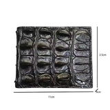 Business Men's Wallets Crocodile Genuine Leather Short Wallet Luxury Card Holder Purse(white-Patch five-pointed star4)