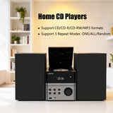 Compact Micro Hi-Fi Stereo System with CD Player, Bluetooth, FM Radio, USB Playback, Aux-Input & Earphone Output, 30W Stereo Sound, Remote Control