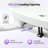 MERACH Balance Board for Adults, Rocking Stepper with Resistance Bands, Portable Wobble Board Featuring LCD Monitor, 300 lbs Capacity Ski Balance Trainer（Purple）