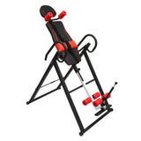 ChronosGear 330.7lbs Load Capacity Inversion Table, Adjustable Ab Trainer Machine with 4 Inverted Gear, Strength Training Inversion Equipment for All Ages from 4.27-6.07ft in Height (Black+Red)