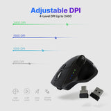 Wireless Mouse, Bluetooth & 2.4GHz Ergonomic Silent Mouse