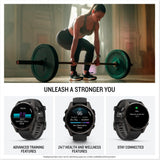 Garmin fēnix® 8, Sapphire, 43mm, DLC Titanium, Black/Pebble Gray