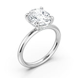 MSBLUE® 2 CT Size 5.5 Oval Cut Moissanite Engagement Ring with Hidden Halo