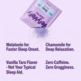 VeryVery Good Tea Crystals - Vanilla Taro Sleep Tea with Melatonin, Chamomile + L-Theanine, Bedtime Drink Mix, Non Habit Forming, Hot or Cold Packets, 10 Pack