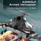 MechPuConToy RC Helicopter Model, AW-911 Air - Wolf 1/34 Scale 2.4G 9CH Flybarless RC Aircraft Model with 6G/3D Stunt Mode and GPS Positioning (RTF Version)