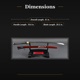 Red Whirling Cloud Katana, 1045 Carbon Steel Hand Forged Full Tang Sword