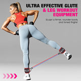 HOXWC Ankle Resistance Bands with Cuffs, Glutes Workout Equipment, Ankle Bands for Working Out, Exercise Bands for Butt Lift Women, Workout Equipment