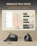 ProtoArc EM11 NL Wireless Ergonomic Vertical Mouse, Rechargeable, Gray