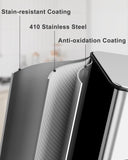 GarveeHome Trash Can 90 L/23.8 gal, Three Compartments Pedal Kitchen Recyclingtrash Bin with Lids,Stainless Steel Garbage Can for Home Office Restaurant School Hospital