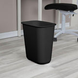 5.5 Gallon Rectangular Wastebasket Easy to Clean Open Top Durable Home Kitchen Trash Bin