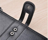Men's Zipper Wallet Coin Purse Male Retro Hand Clutch Phone Bag Hasp Money Bag (Color : A Size : One Size)