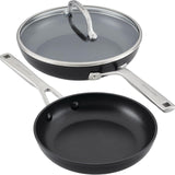 Hard Anodized Induction Nonstick Frying Pan Set With Lid, 3-Piece | Matte Black KitchenAid