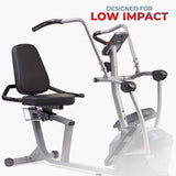 Sunny Health & Fitness Elliptical Recumbent Cardio Bike, Cross Trainer Cycle for Indoor Arm/Leg Home Exercise, Dual Stationary Handlebars Plus Easy Access Seat for Adults & Seniors w/App Connection Sunny Health & Fitness