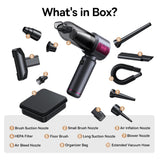 REWONDER Car Vacuum Cleaner High Power, 22000Pa Vacuum Cleaner & 110000RPM Air Duster, Handheld Vacuum with 7800mAh Battery Car Detailing Vacuum, Storage Bag & Multi-Nozzles for Car, Home