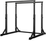 Bongkim Dip Bar, Heavy Duty Dip Station with 7 Height Levels, 800lbs Adjustable Parallel Bars for Tricep Dips Pull-Ups L-Sits Calisthenics Exercises Strength Training for Home Gym Outdoor (Matte black)