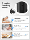 SUNLY Touchless Automatic Soap Dispenser – Clog-Free Pump, 0.2s Fast Sensor, USB-C Rechargeable, Smudge-Resistant Stainless Steel, Black