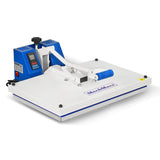 Manual Heat Press 110V 1.87HP/1400W - Teflon-Coated Aluminum Heating Plate, Iron Worktable, High Pressure for Heat Transfer