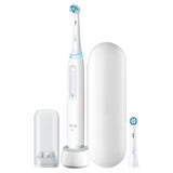 Oral-B Rechargeable Electric Toothbrush, iO3 Limited Deep Clean, 3 Cleaning Modes, Visual Pressure Sensor to Protect Gums, 2 Brush Heads, Travel Case, White