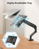Laptop Stand for Desk, Adjustable Aluminum Laptops Arm Mount for 14-17 Inch Notebook & 32" Monitor