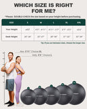 Trideer Extra Thick Yoga Ball Exercise Ball, 5 Sizes Ball Chair, Heavy Duty Swiss Ball for Balance, Stability, Pregnancy and Physical Therapy, Quick Pump Included (Black, M(19-22ines/48-55cm))
