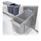 40QT Under Cabinet Pull-Out Trash Can, Heavy Duty Soft Close Waste Bin, Space-Saving Kitchen & Laundry Garbage Organizer (26x48x42.5cm) - Perfect for Small Spaces