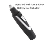 Ear and Nose Hair Trimmer Clippers: 2026 Professional Painless Eyebrow & Facial Hair Trimmers Remover for Men Women, Battery-Operated Nasal Clipper, Dual Edge Waterproof Blades for Easy Clean, Black