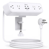 Mifaso PD65W Desk Clamp Power Strip, 1080J Surge Protector, 2 USB C