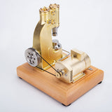 MechPuConToy Mini Brass Piston Power Hammer Model Industrial Forging Machine (Motor Drive Version)