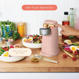 Electric Can Opener with Auto-Turn Operation for Standard & Tall Cans, Stainless Steel Blade for Easy Kitchen Counter Use (Rose)