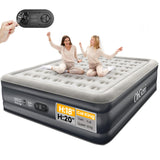 OhGeni Cal King Air Mattress with Built in Pump, 18" Tall Inflatable Blow Up Bed, Luxury Comfort for People(190CM Height), Keep Feet from Dangling, Colchon inflables, Ideal Alternative to a Bed