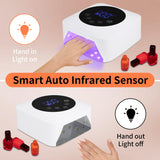 Kikugu Cordless UV LED Nail Lamp,72W Rechargeable Nail Dryer for All Gel Nails with 5 Timers & Mirror Base,Touch Control & Auto Sensor,Ideal for Training,Nail Art Pratice,Home and Salon(White)
