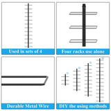 12 Bottle Wall Mounted Wine Rack, Detachable Wine Storage Organizer Used As One or Four | DIY Wall Hanging Wine Holder X-cosrack