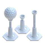 Hotenfes Adjustable Unbreakable Golf Tee, Rubber Golf Tees for Mats, Driving Range Tee（2 Pack Blue+2 high Struts）