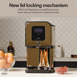 LEVO Lux - Premium Herbal Oil Infusion Machine - Botanical Extractor - Herb Dryer, Decarboxylator, & Oil Infuser - Gourmet Edible Infusion Maker - For Infused Gummies, Brownies & More - Gold LEVO