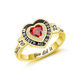 Oseew 2027 Women High School College Graduation Class Ring