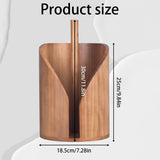 Pine Wood Paper Towel Holder for Kitchen Countertop – Heavy Duty Wooden Towel Dispenser with Stable Base & 5 Anti-Skid Rubber Pads – Fits Standard Paper Towel Rolls – Rustic Farmhouse Kitchen Décor