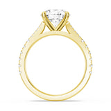 MSBLUE® 2ct Size 5 Round Cut Moissanite Engagement Ring