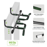 KAKICLAY New Upgrade Pull Up Bar for Doorway with Ergonomic Grip - Upto 440 Lbs Capacity, No Screwing or Slipping