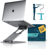 Ergonomic Adjustable Laptop Stand for Desk - Height Up to 20" Portable Computer Laptop Riser Holder