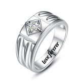 Oseew mens moissanite band ring 1CT Men Moissanite Ring mens moissanite ring 10k gold