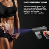 Rechargeable Spray Tan Machine Portable Travel Spray Tan Gun Self Tanners Professional Mobile Spray Tan Airbrush Machine For Home Salon DIY Beach Self Tans and Travelling (Black)